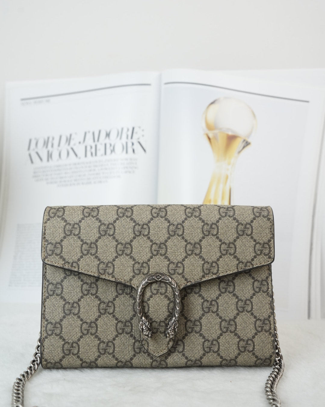 Gucci Dionysus GG Supreme Wallet on Chain