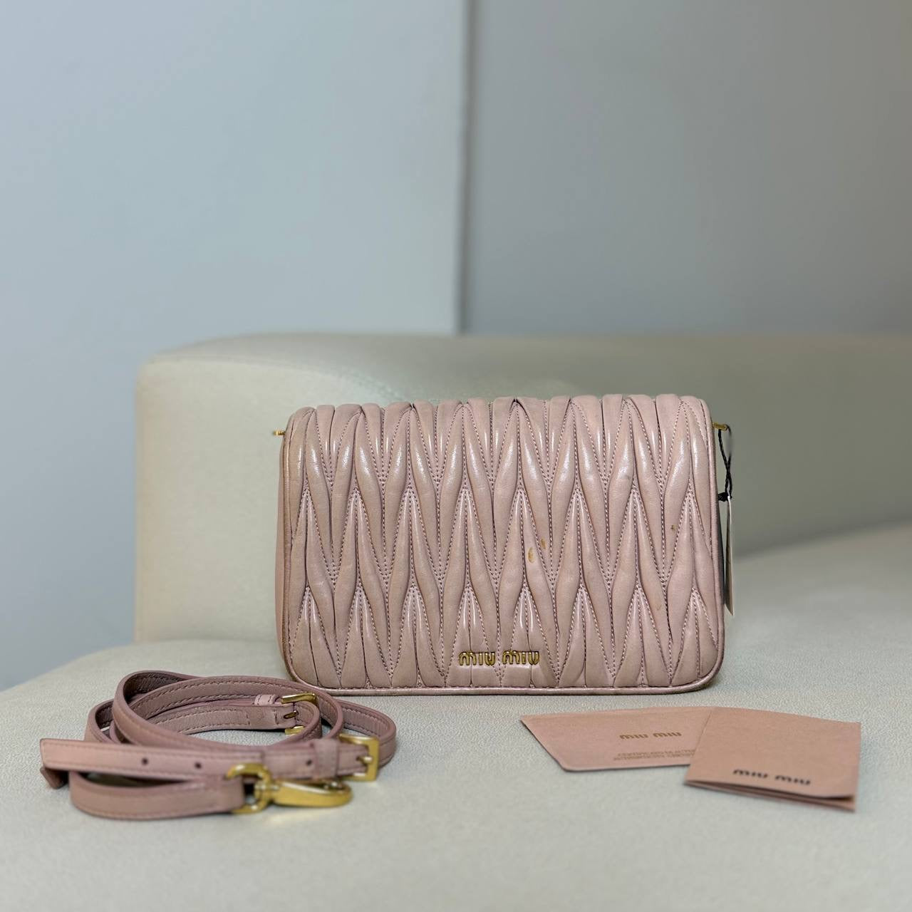 Miu Miu Matelassé Leather Crossbody
