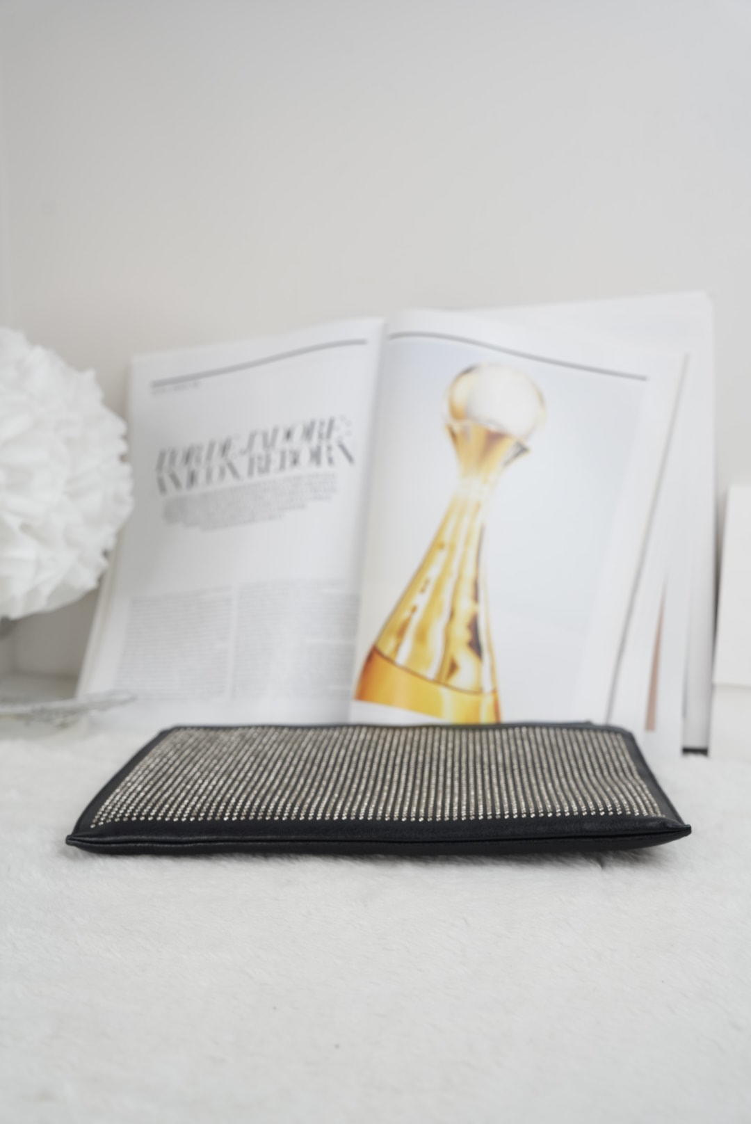 YSL Studded Leather Clutch Bag