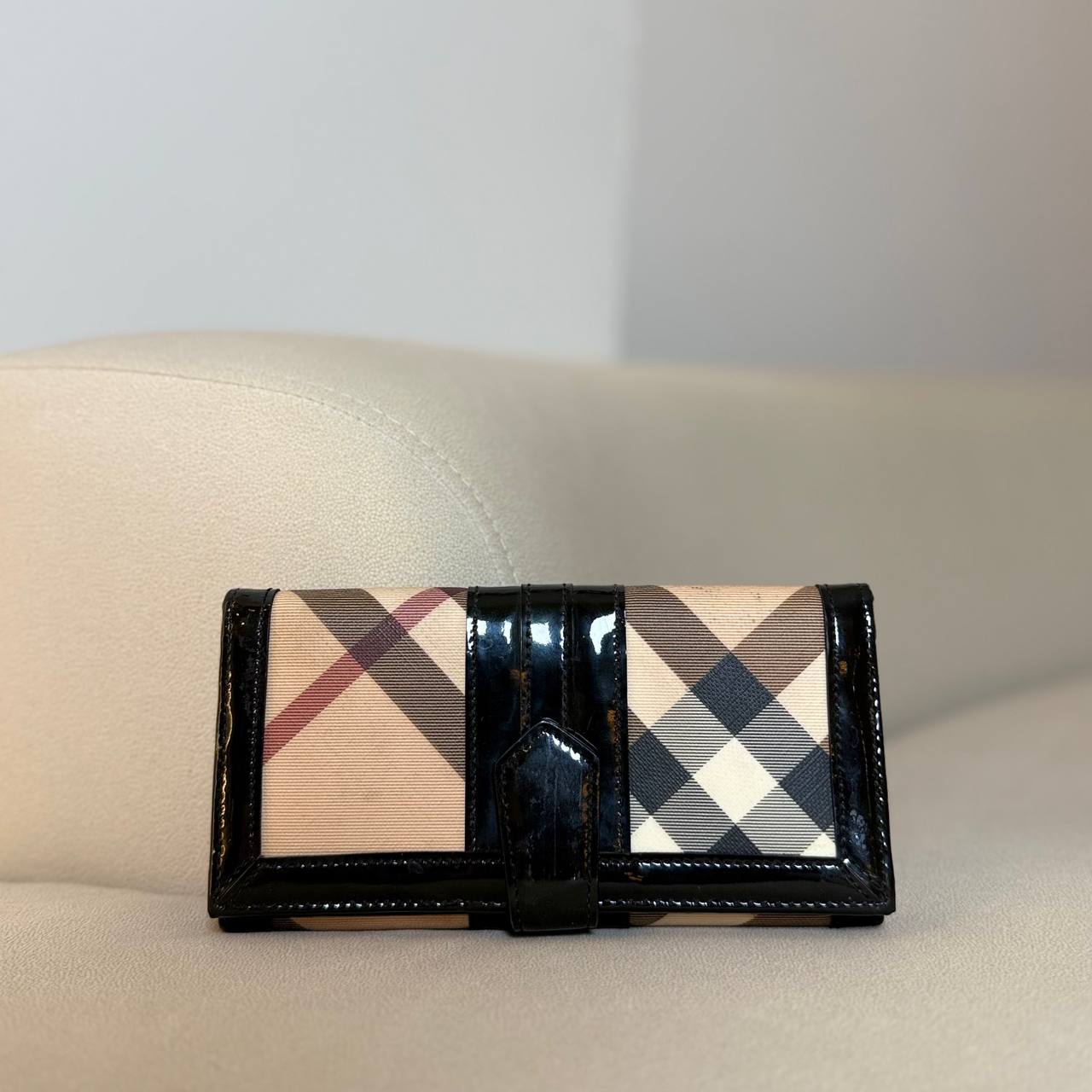 Burberry Supernova Check Coated Canvas Continental Wallet