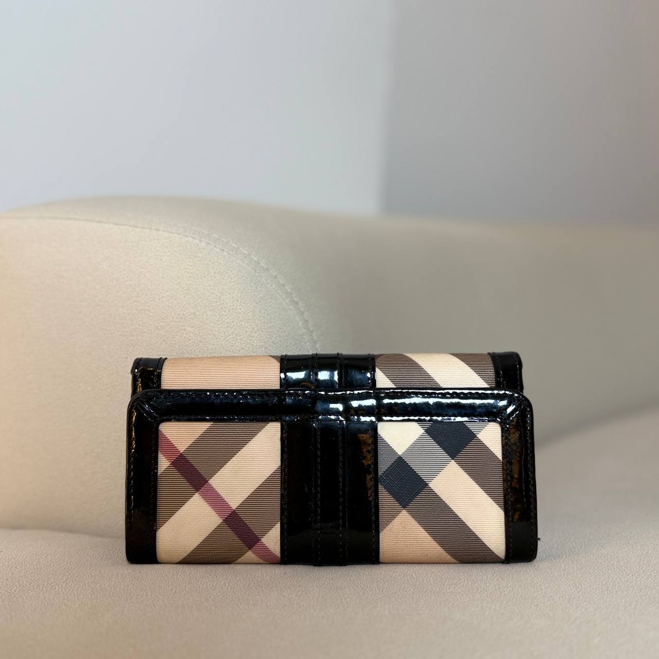 Burberry Supernova Check Coated Canvas Continental Wallet