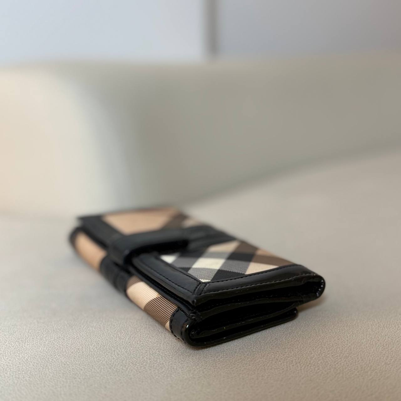 Burberry Supernova Check Coated Canvas Continental Wallet