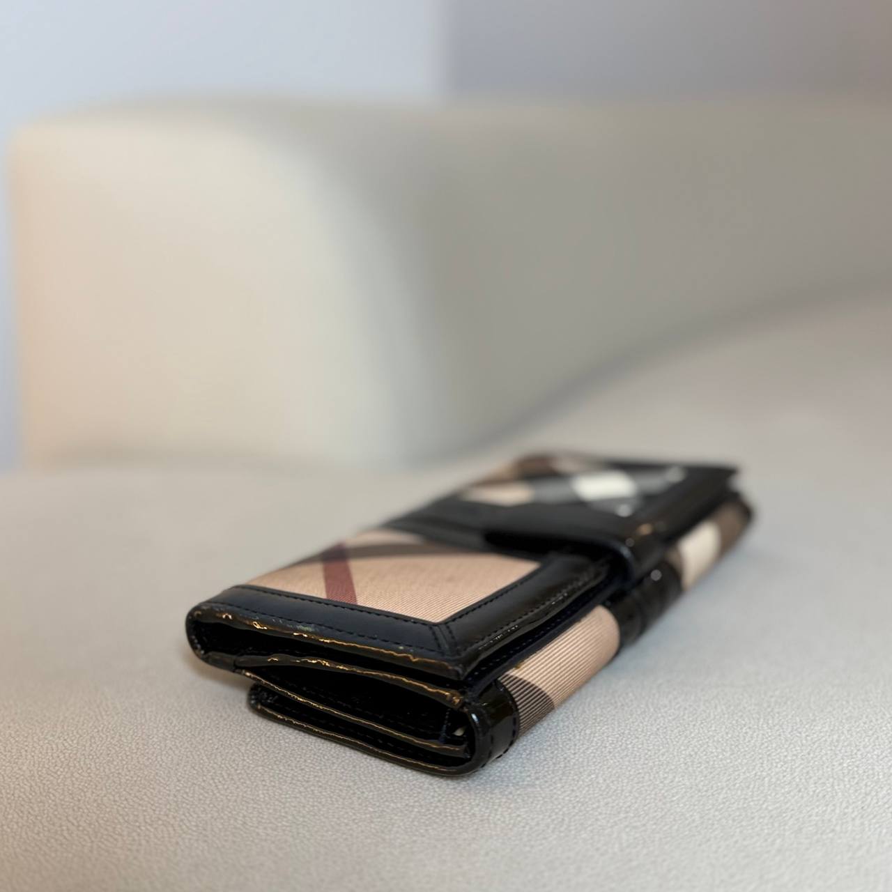 Burberry Supernova Check Coated Canvas Continental Wallet