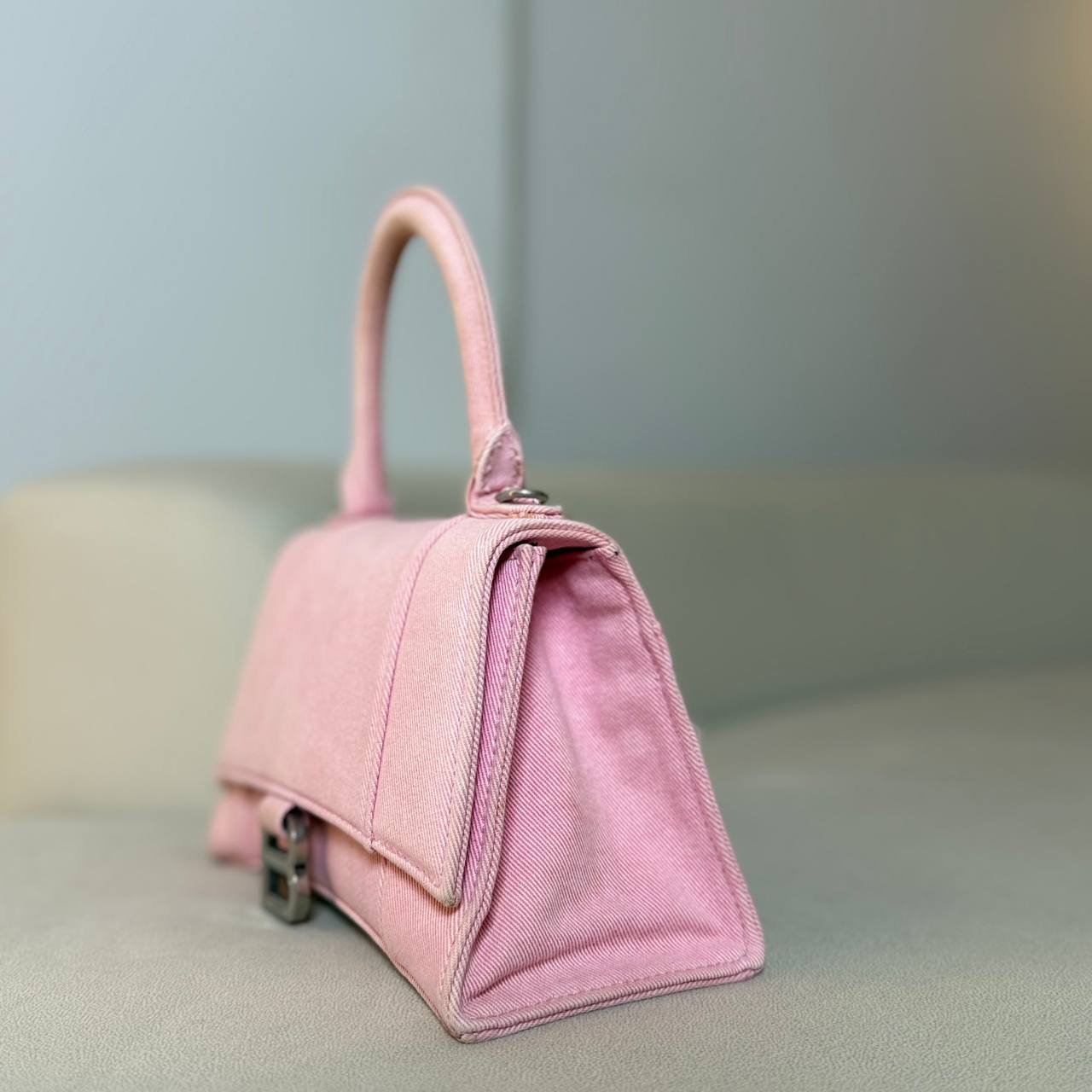 Balenciaga Hourglass Pink Denim