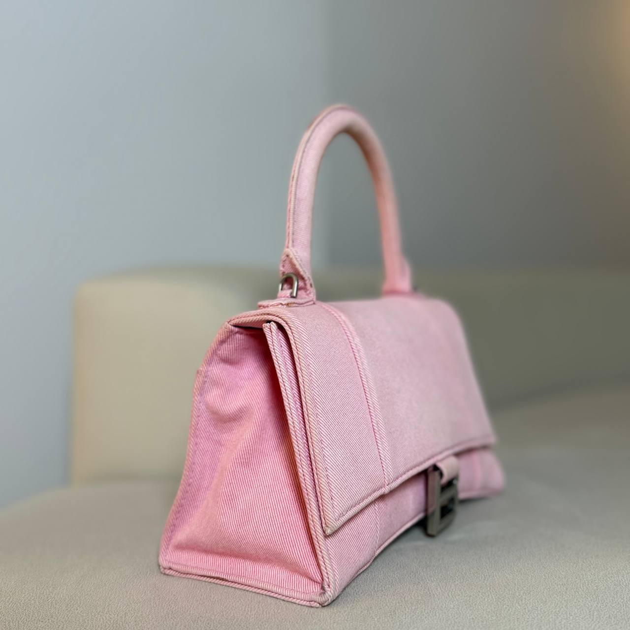 Balenciaga Hourglass Pink Denim