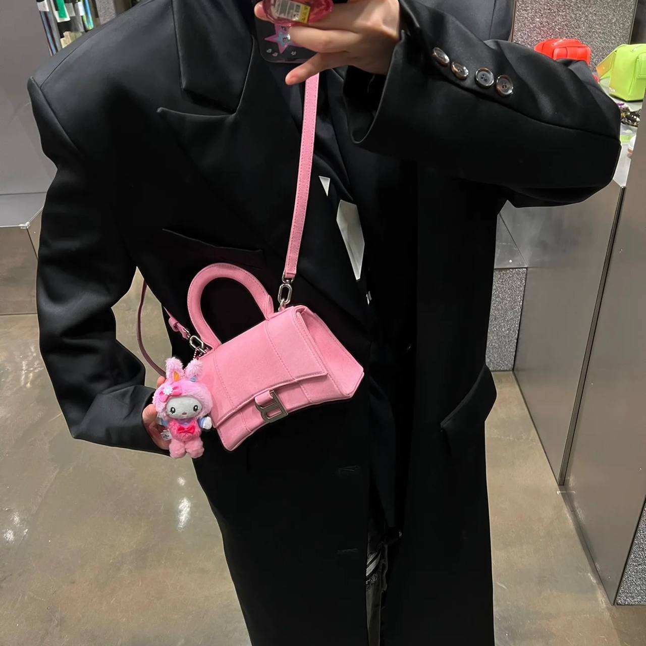 Balenciaga Hourglass Pink Denim