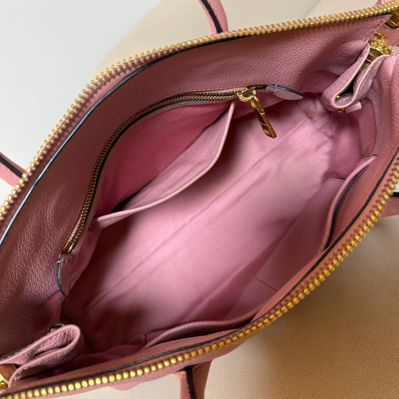 Miu Miu Madras Leather Tote Bag