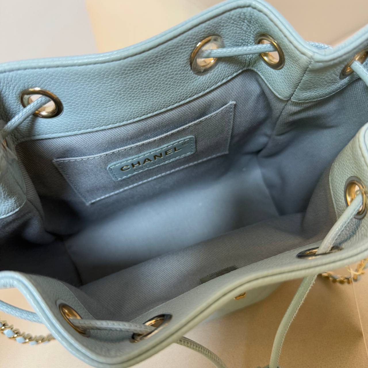 Chanel Business Affinity Drawstring Bucket Bag