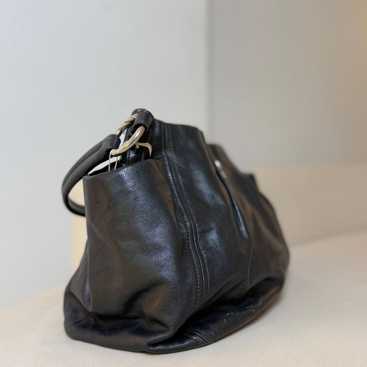 Prada Soft Calfskin Side Pocket Hobo