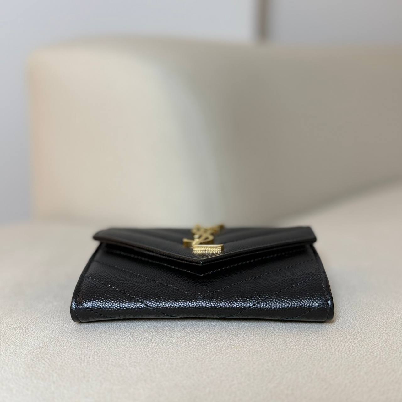Saint Laurent Cassandre Matelassé Small Envelope Wallet