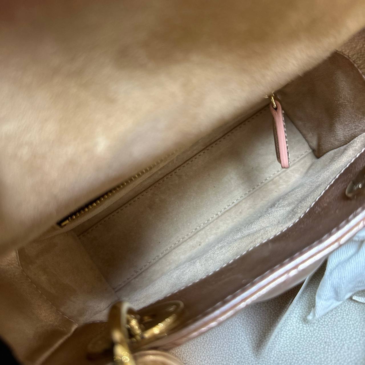 Mini Lady Dior Metallic Cannage Quilt
