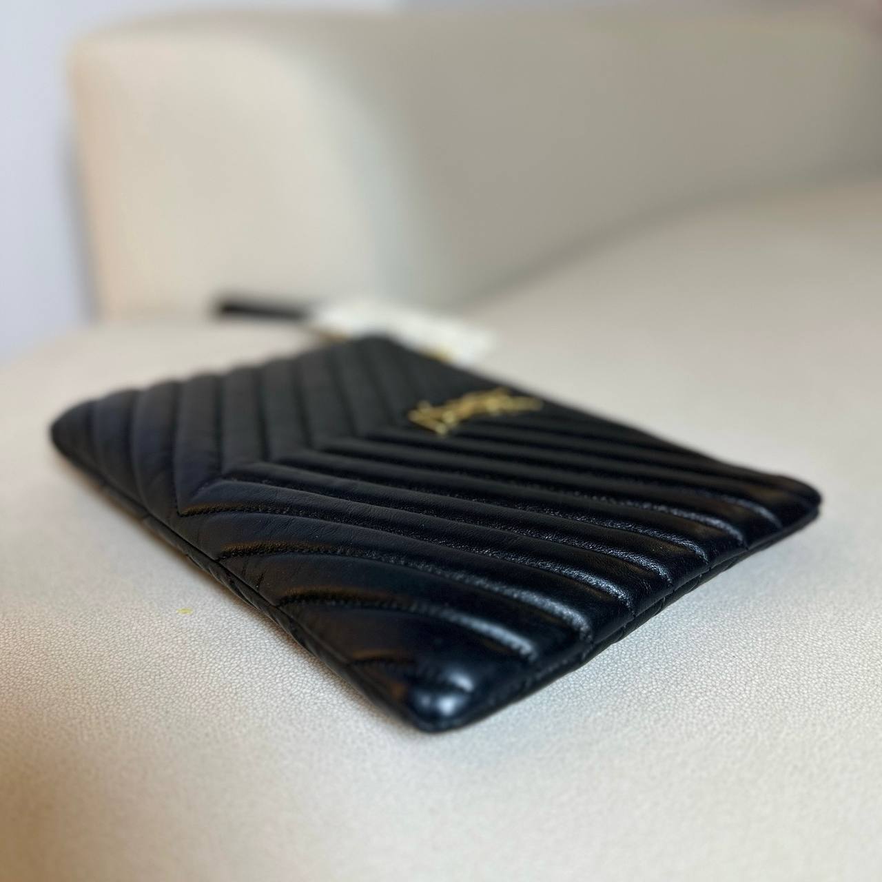 Saint Laurent Cassandre Matelasse Leather Pouch