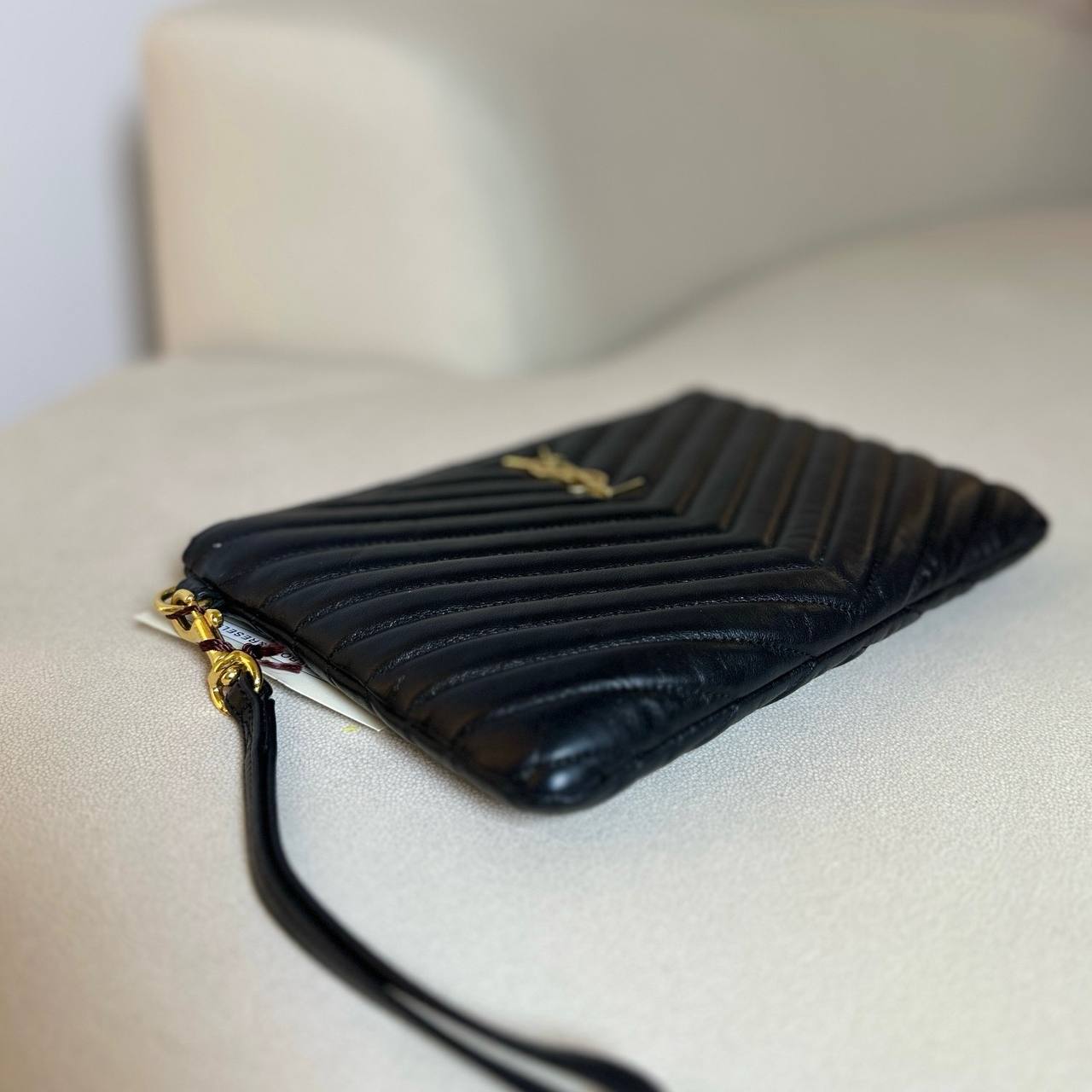 Saint Laurent Cassandre Matelasse Leather Pouch