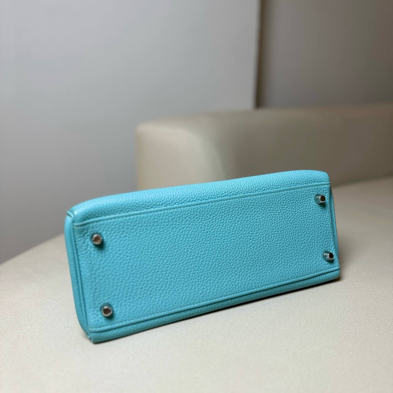 Hermès Kelly 28 Blue Atoll Togo Leather