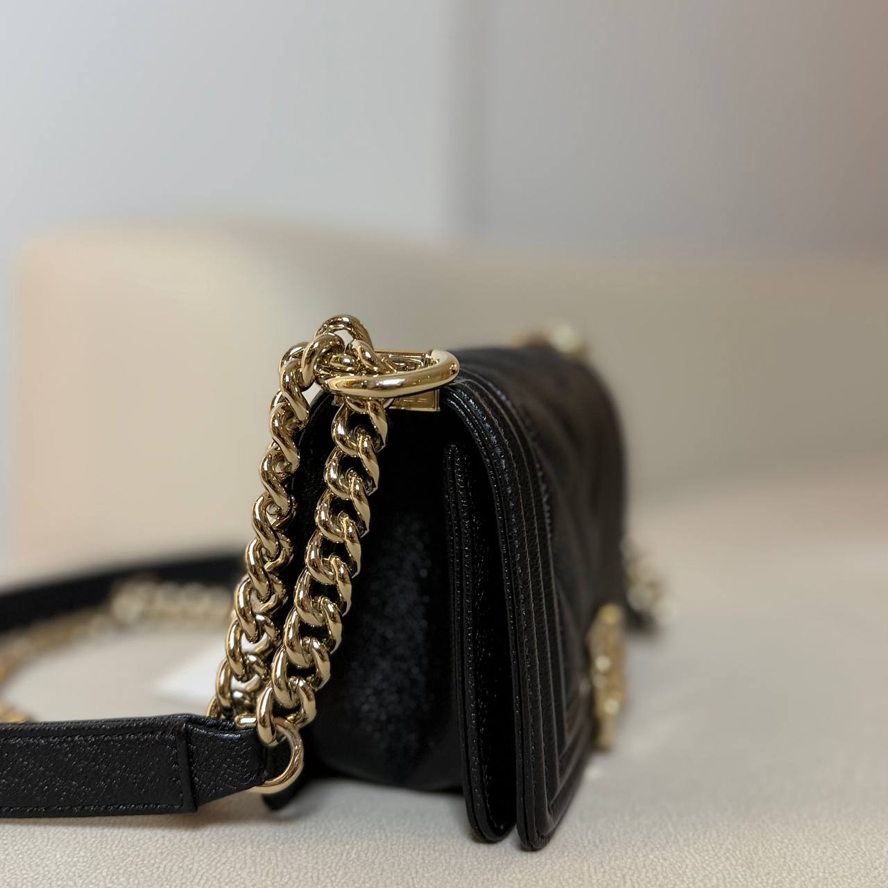 Chanel Caviar Chevron Mini Boy