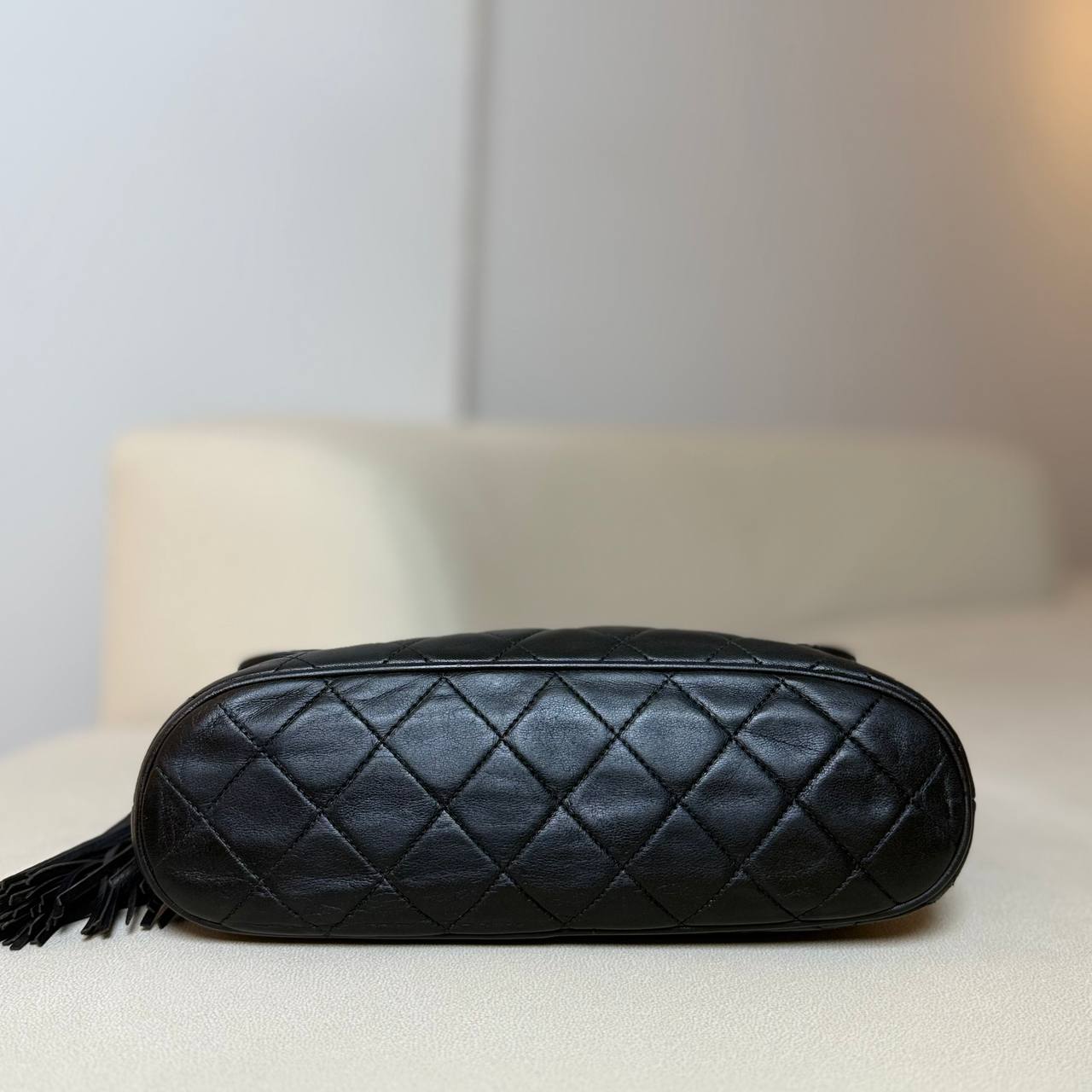 Chanel Vintage Lambskin Tassel Flap Bag