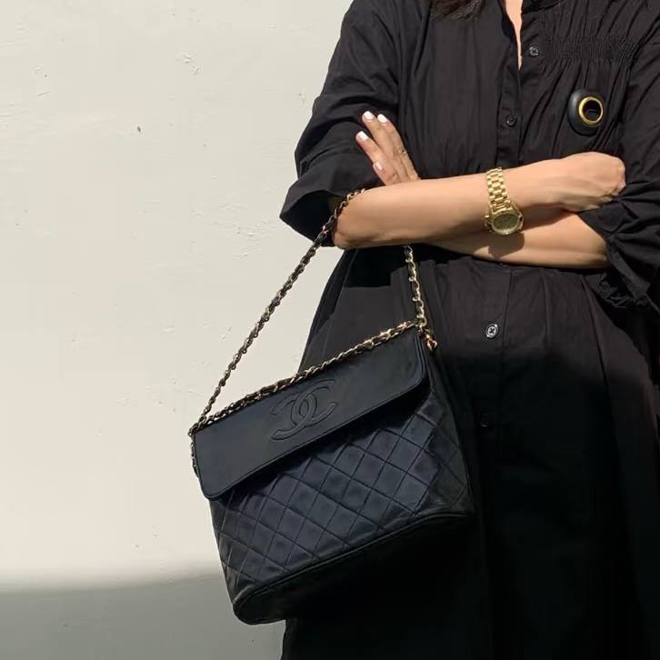 Chanel Vintage Lambskin Tassel Flap Bag