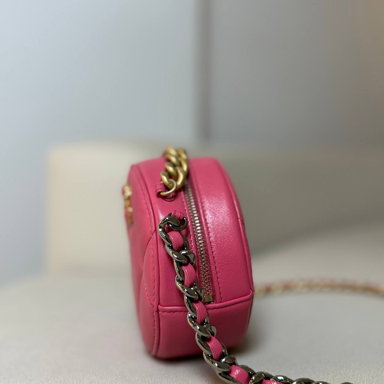 Chanel 19 Round Clutch Bag