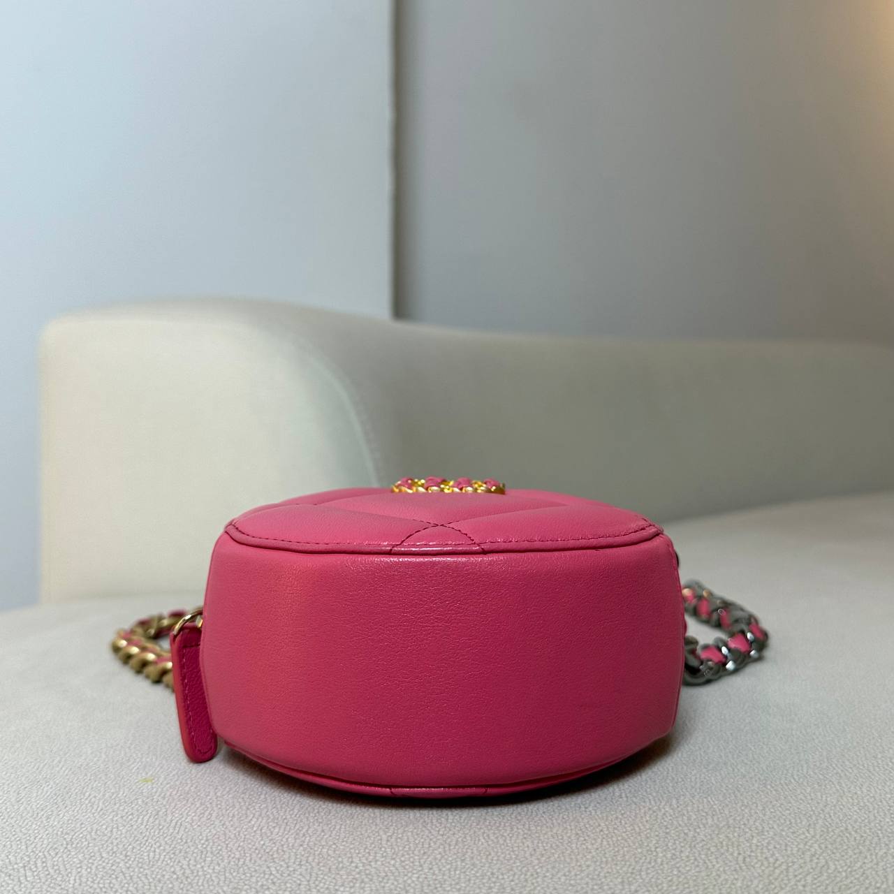 Chanel 19 Round Clutch Bag