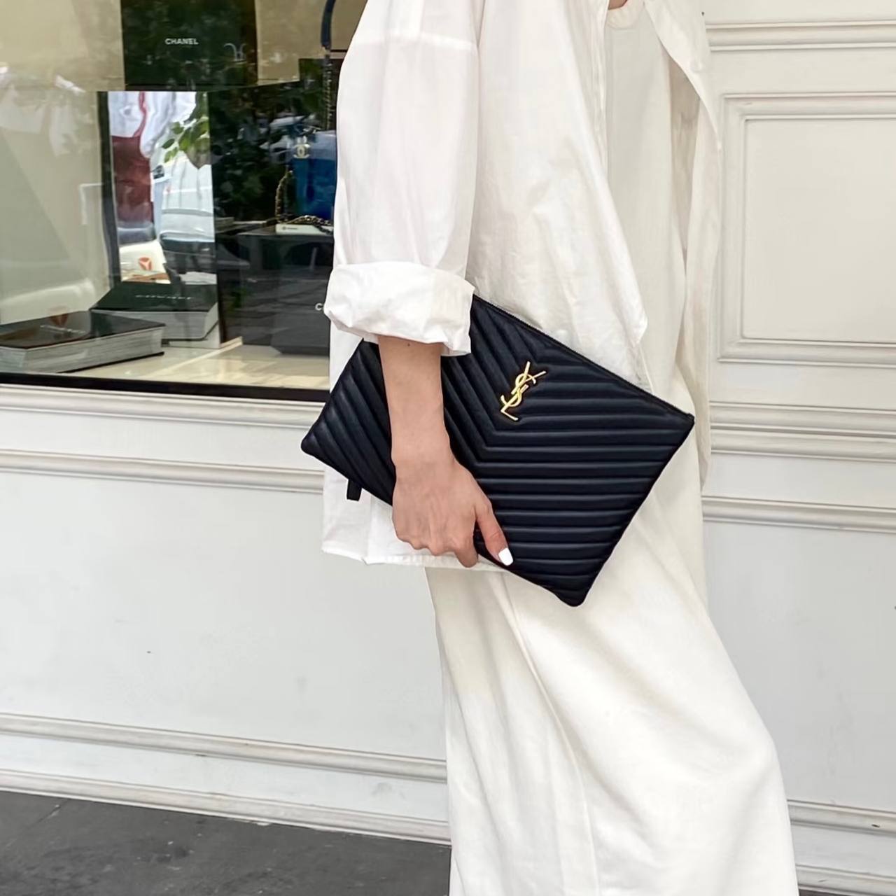 Saint Laurent Cassandre Matelassé Pouch