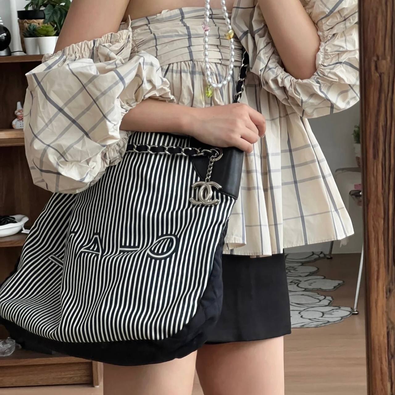 Chanel Striped Rialto Tote