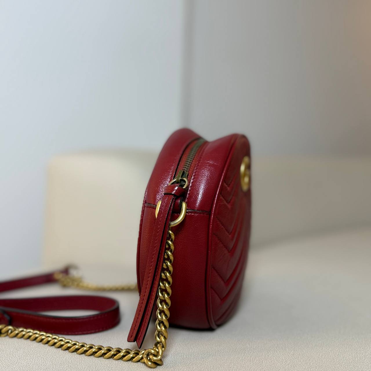Gucci GG Marmont Mini Round Shoulder Bag