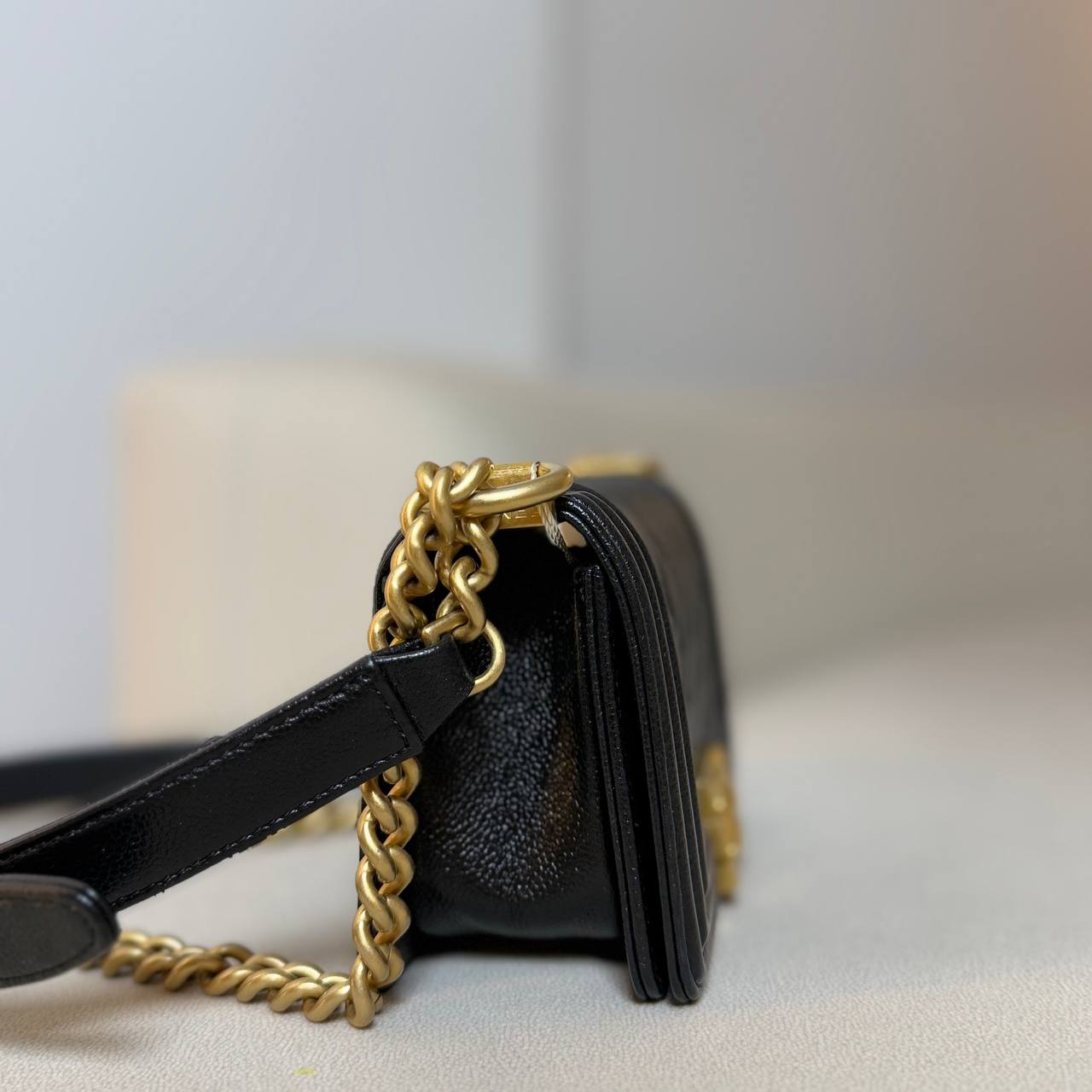 Chanel Boy Mini in Black Caviar