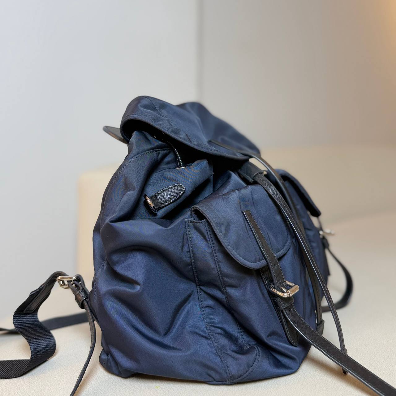 Prada Nylon and Saffiano Leather Backpack