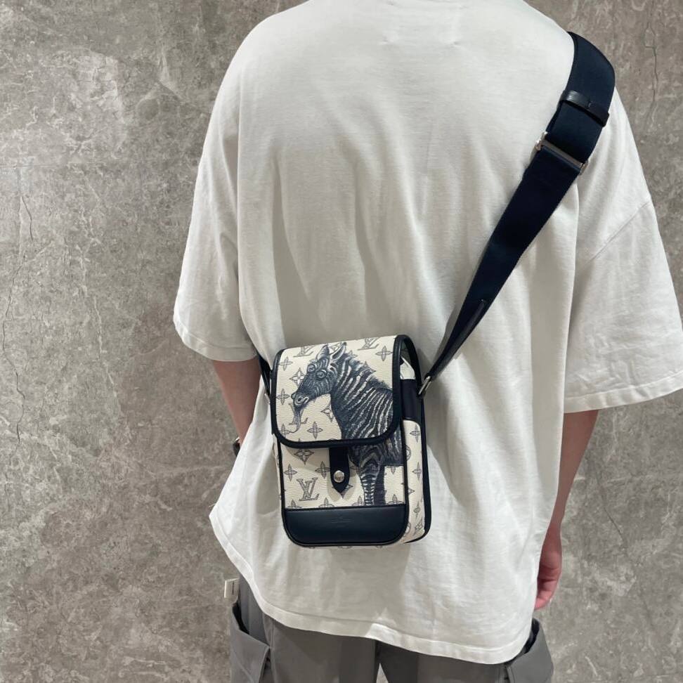 LV Savane Monogram Zebra Chapman Messenger BB