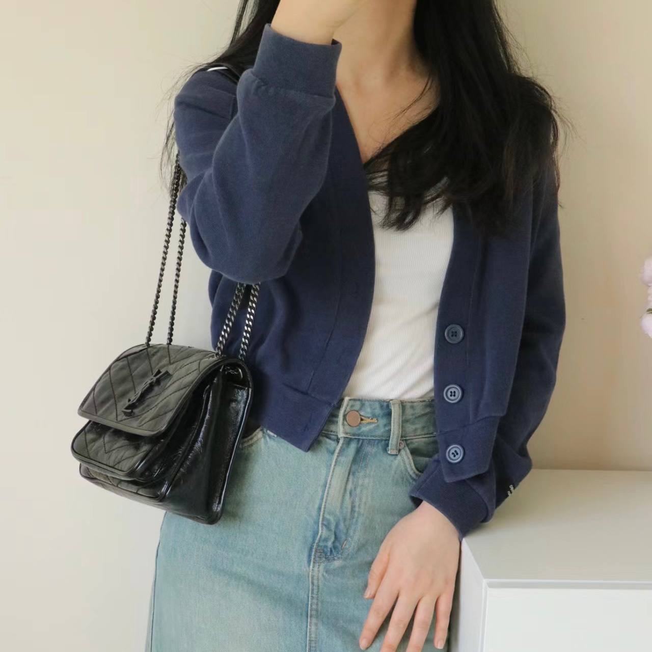 Saint Laurent Niki Baby in Vintage Leather