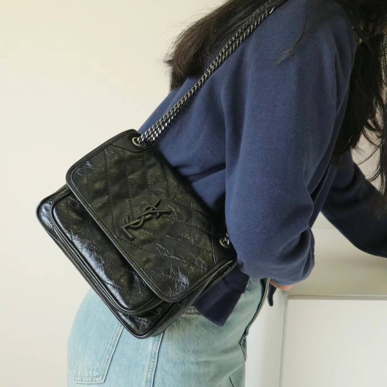 Saint Laurent Niki Baby in Vintage Leather