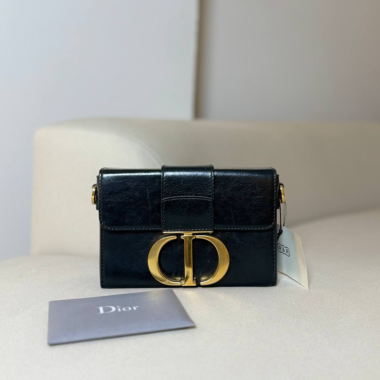 EDIT Dior Black Calfskin 30 Montaigne Box