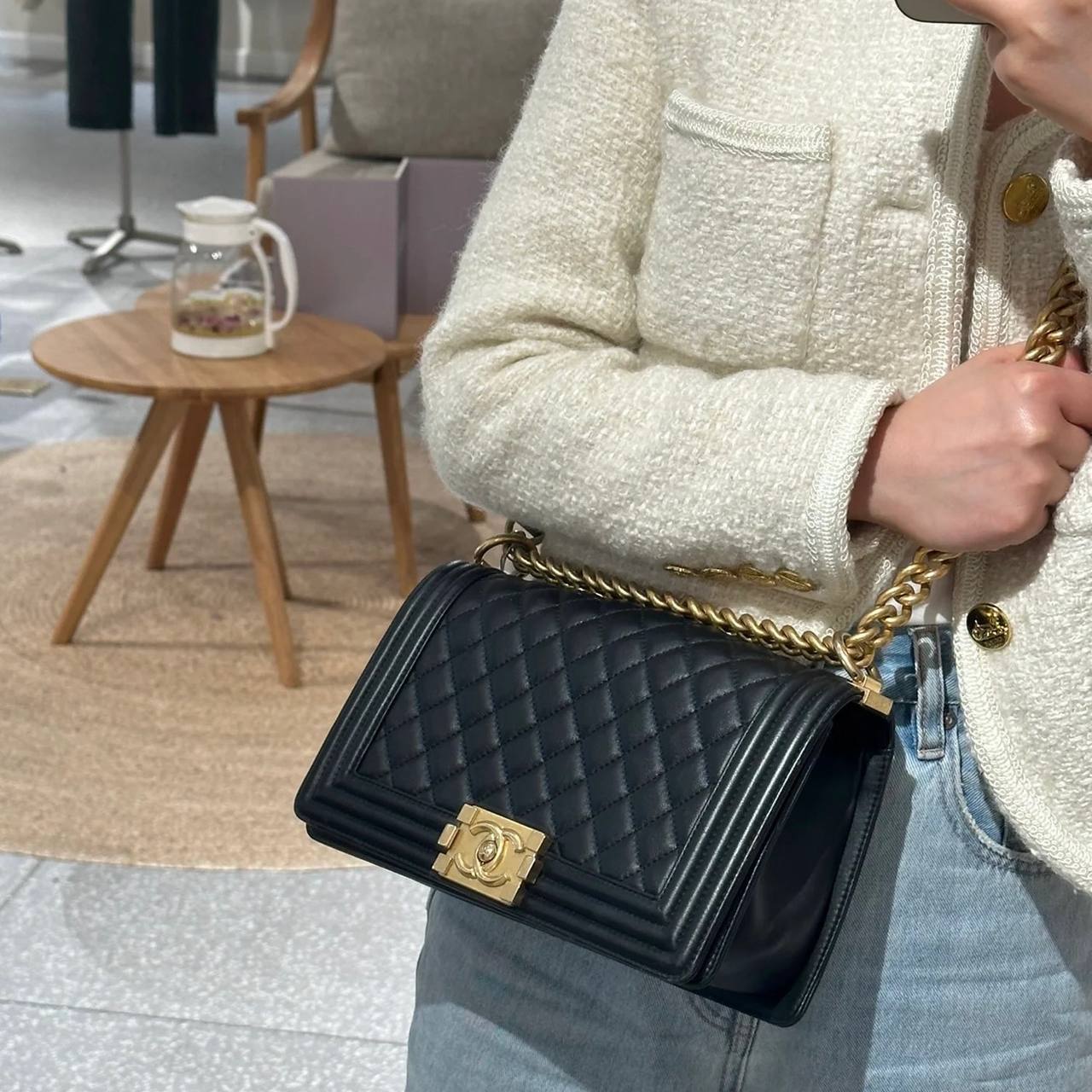 Chanel Boy Medium GHW