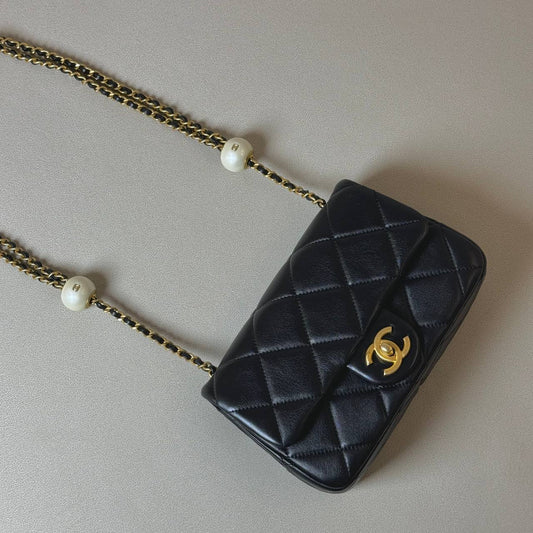 Chanel 24s Double Pearl Mini CF