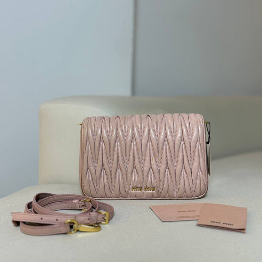 Miu Miu Matelassé Leather Crossbody