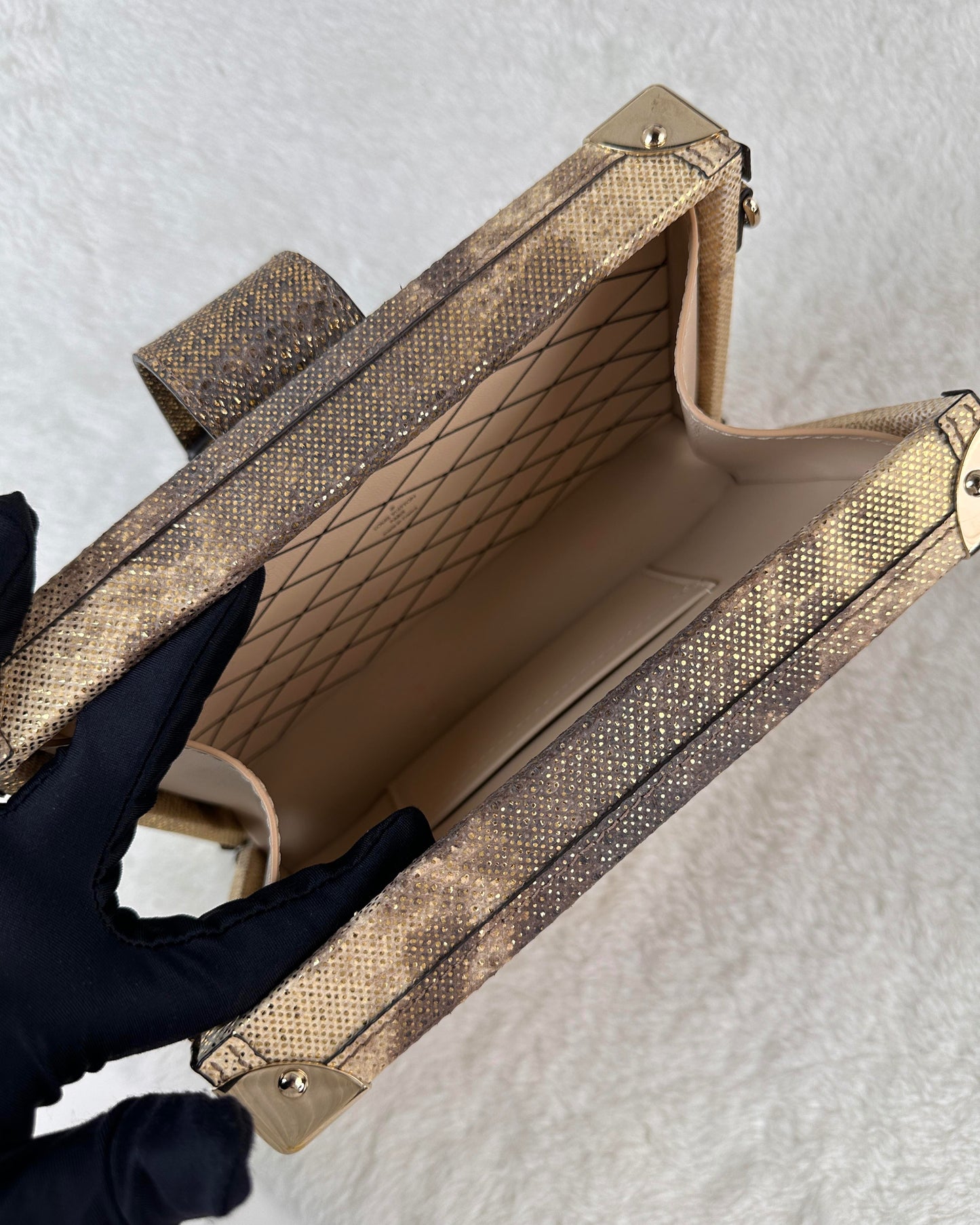 LV Petite Malle Lizard Skin