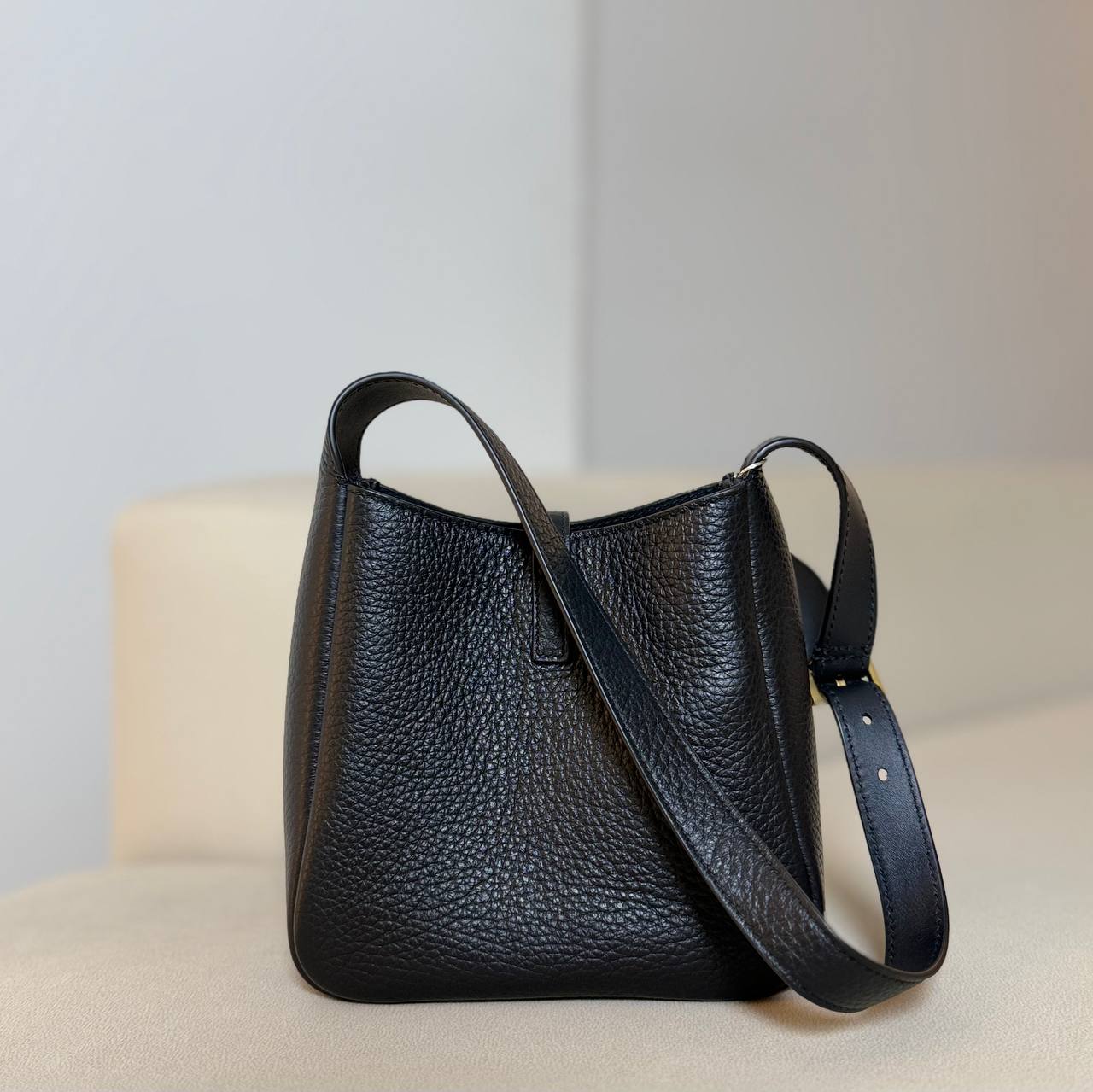 Saint Laurent Le 5 à 7 Supple Baby in Grained Leather