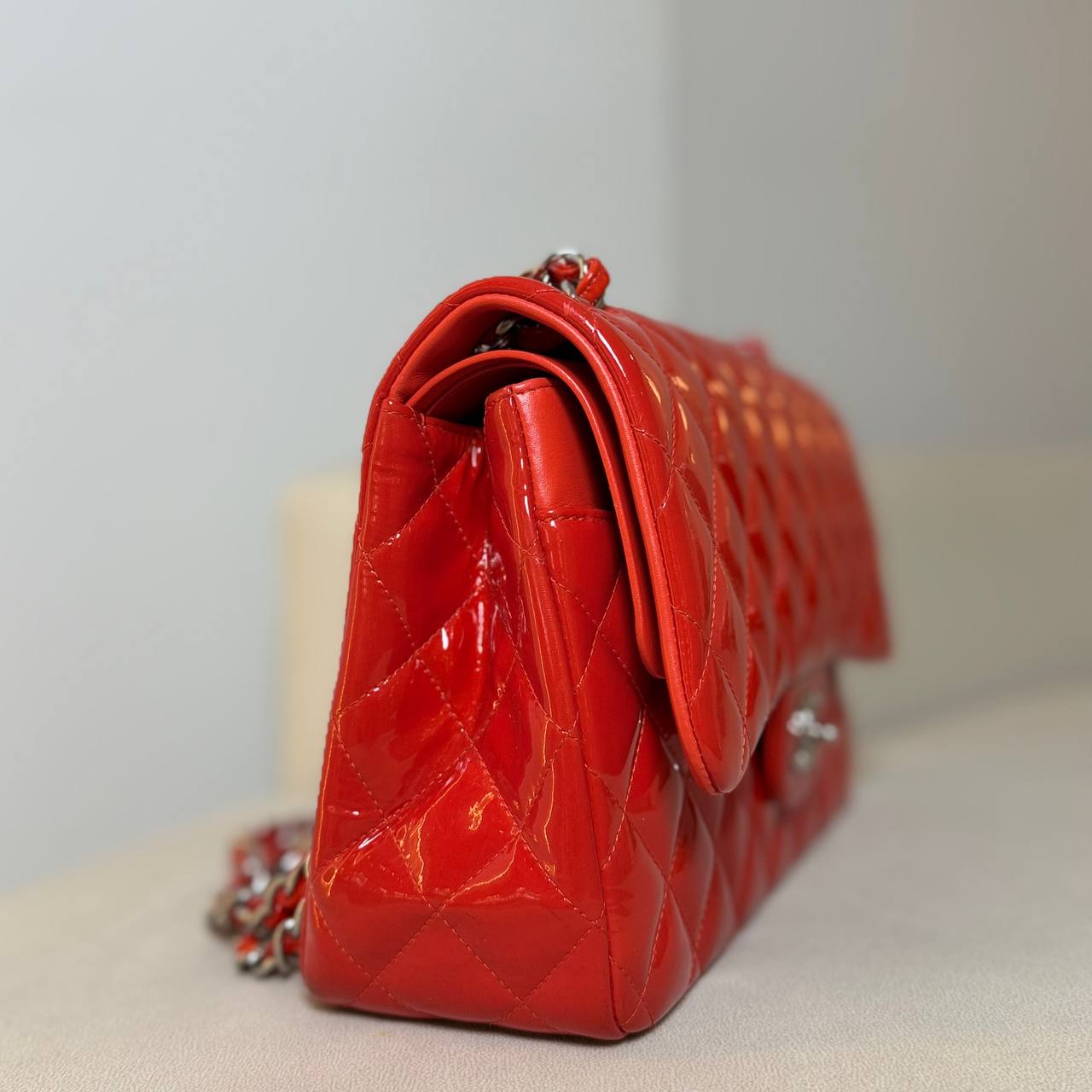 Chanel Classic Jumbo Double Flap Patent Leather