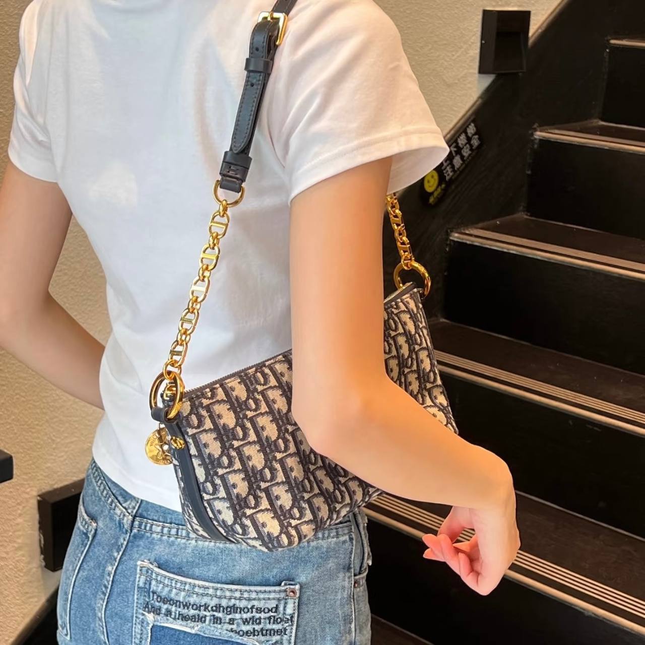 Dior Diorstar Hobo Bag with Chain