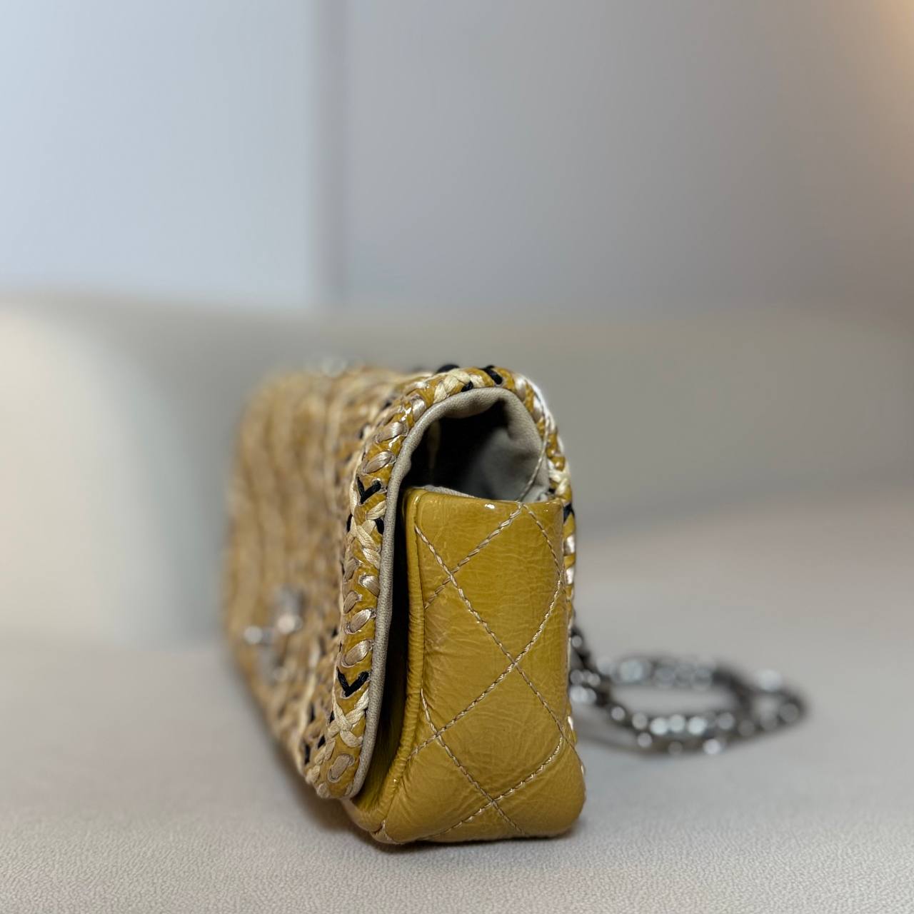Chanel Flap Bag Woven Stitch Patent