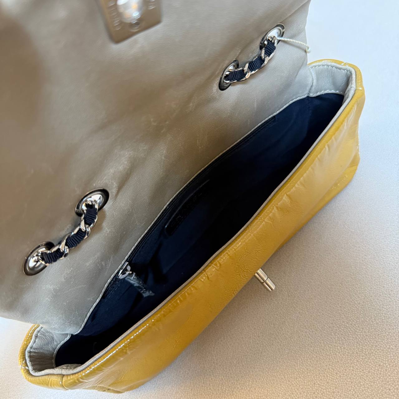 Chanel Flap Bag Woven Stitch Patent