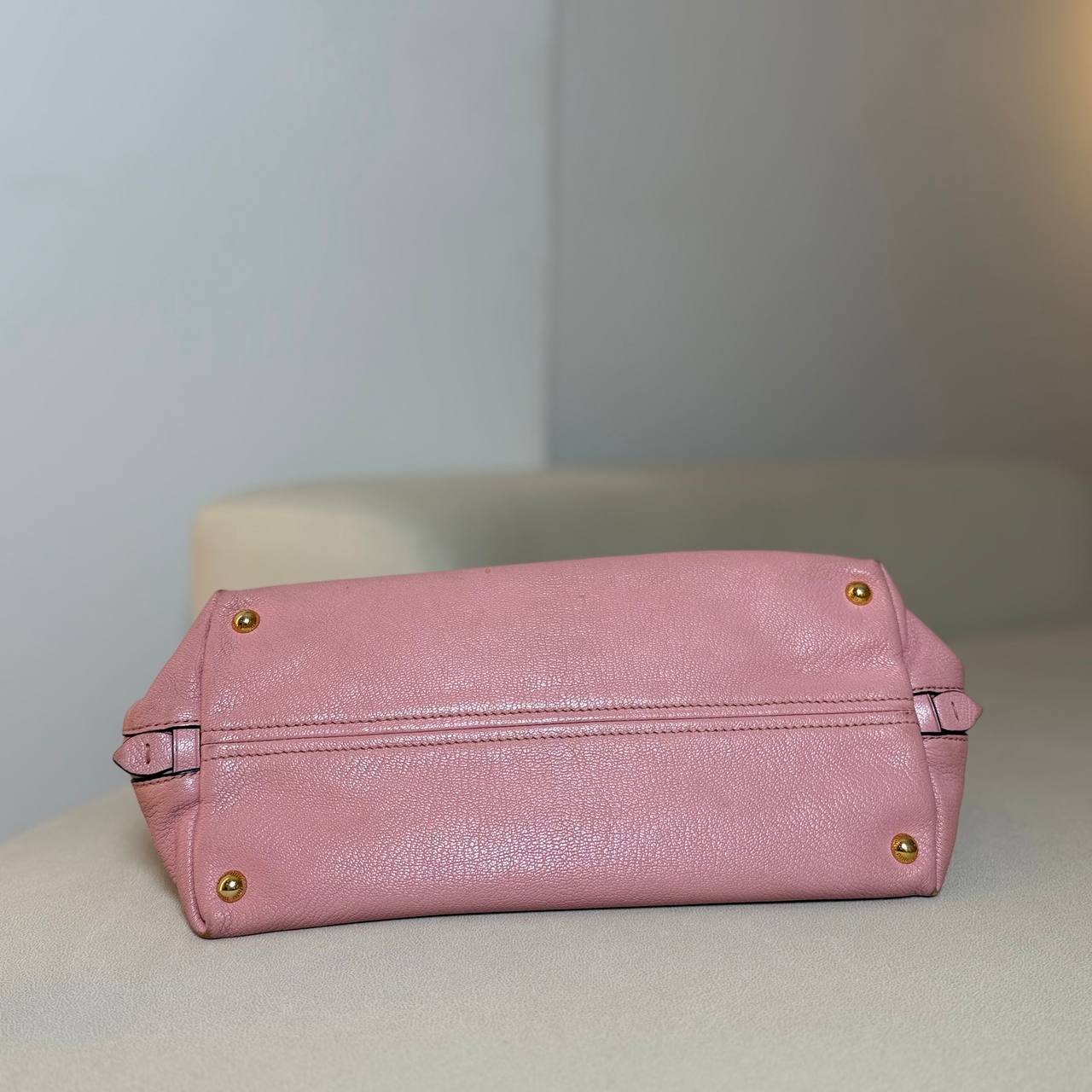 Miu Miu Madras Leather Tote Bag
