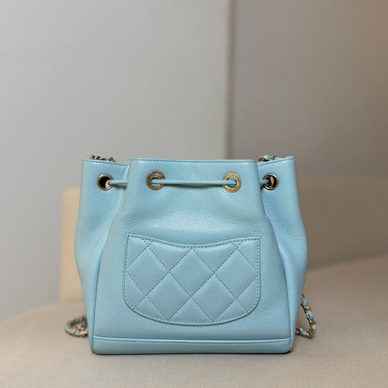 Chanel Business Affinity Drawstring Bucket Bag