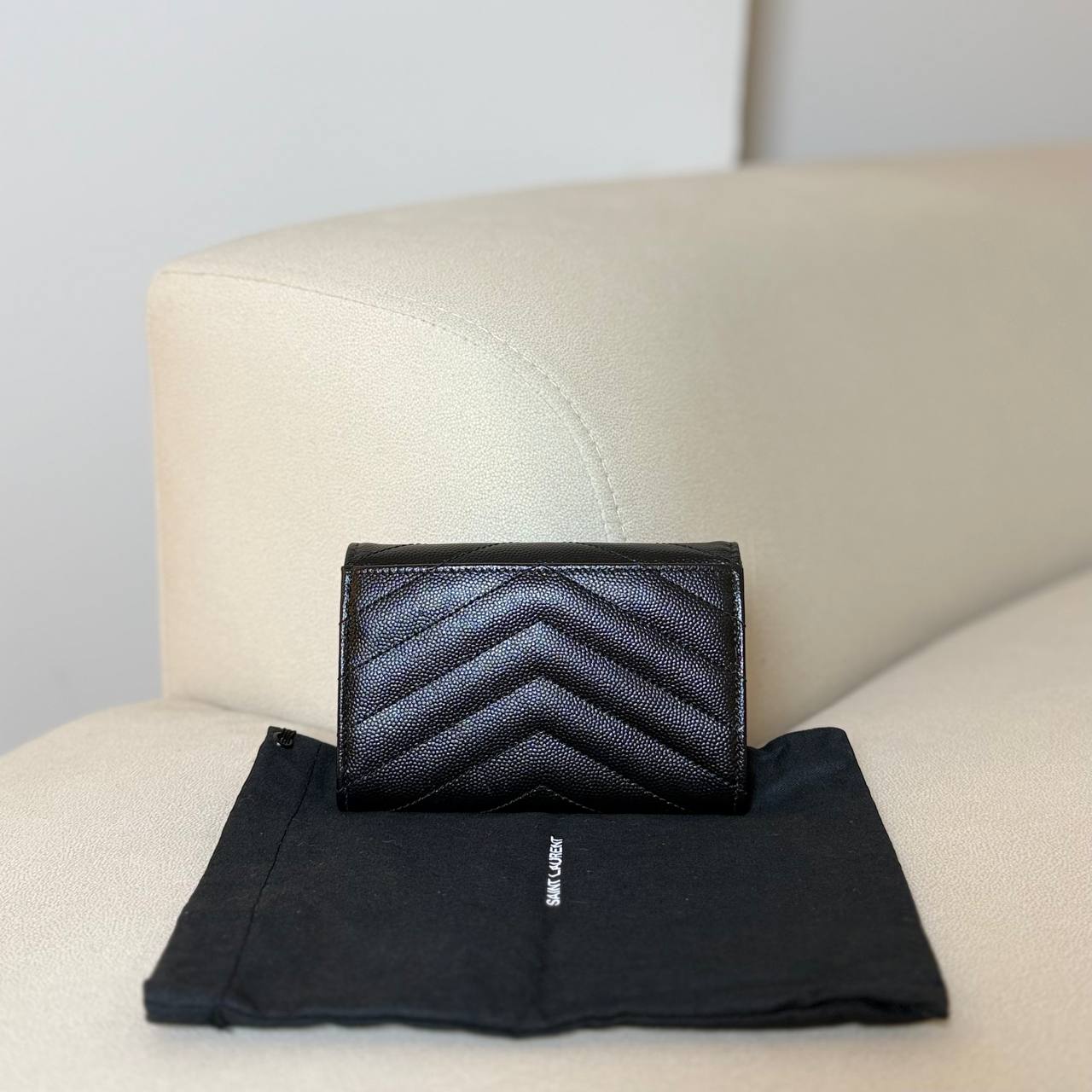 Saint Laurent Cassandre Matelassé Small Envelope Wallet