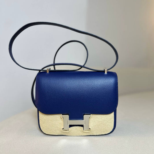 Hermès Blue Sapphire Epsom Mini Constance