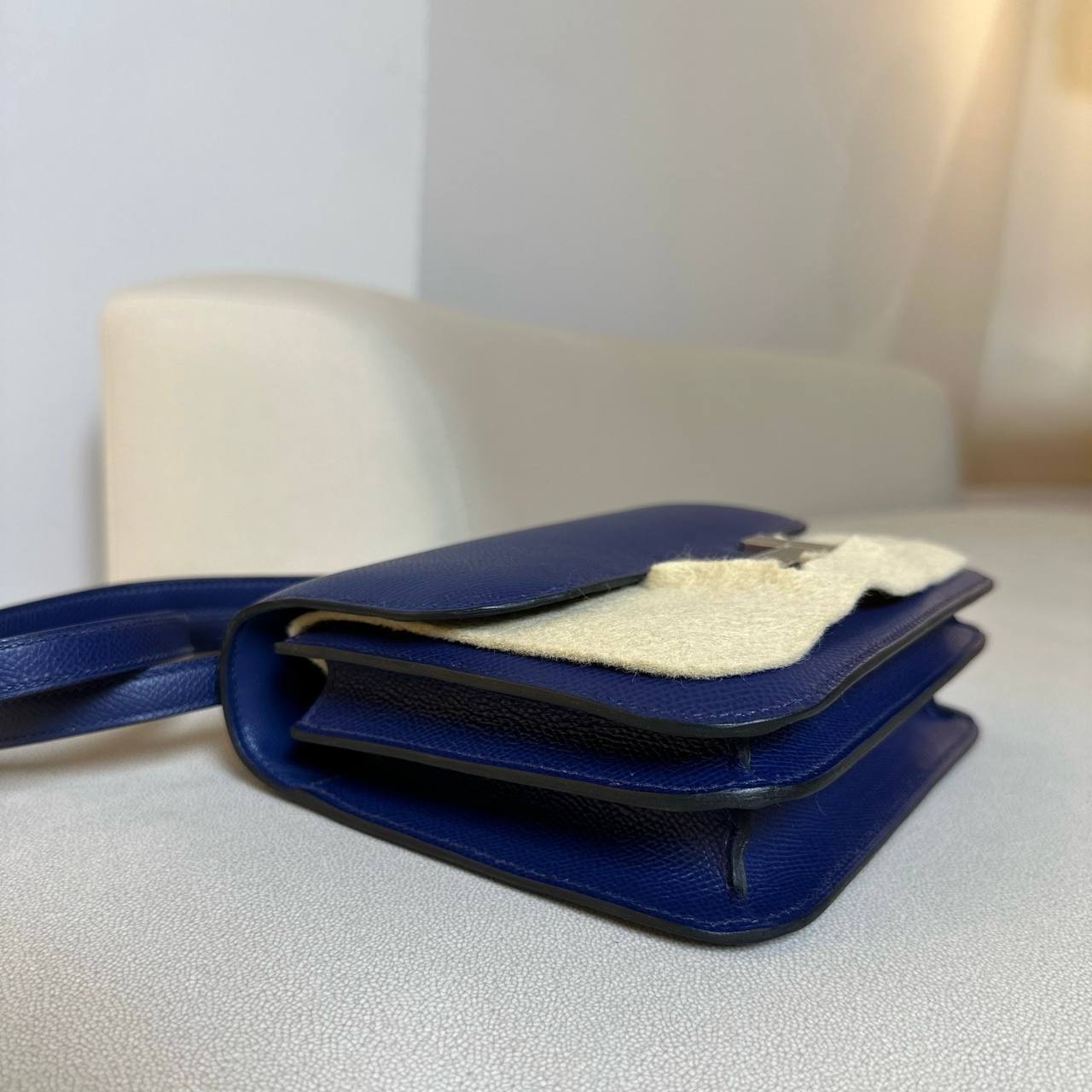 Hermès Blue Sapphire Epsom Mini Constance