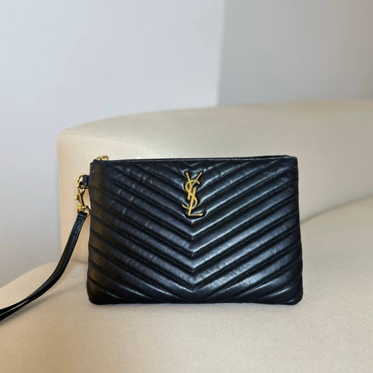 Saint Laurent Cassandre Matelasse Leather Pouch