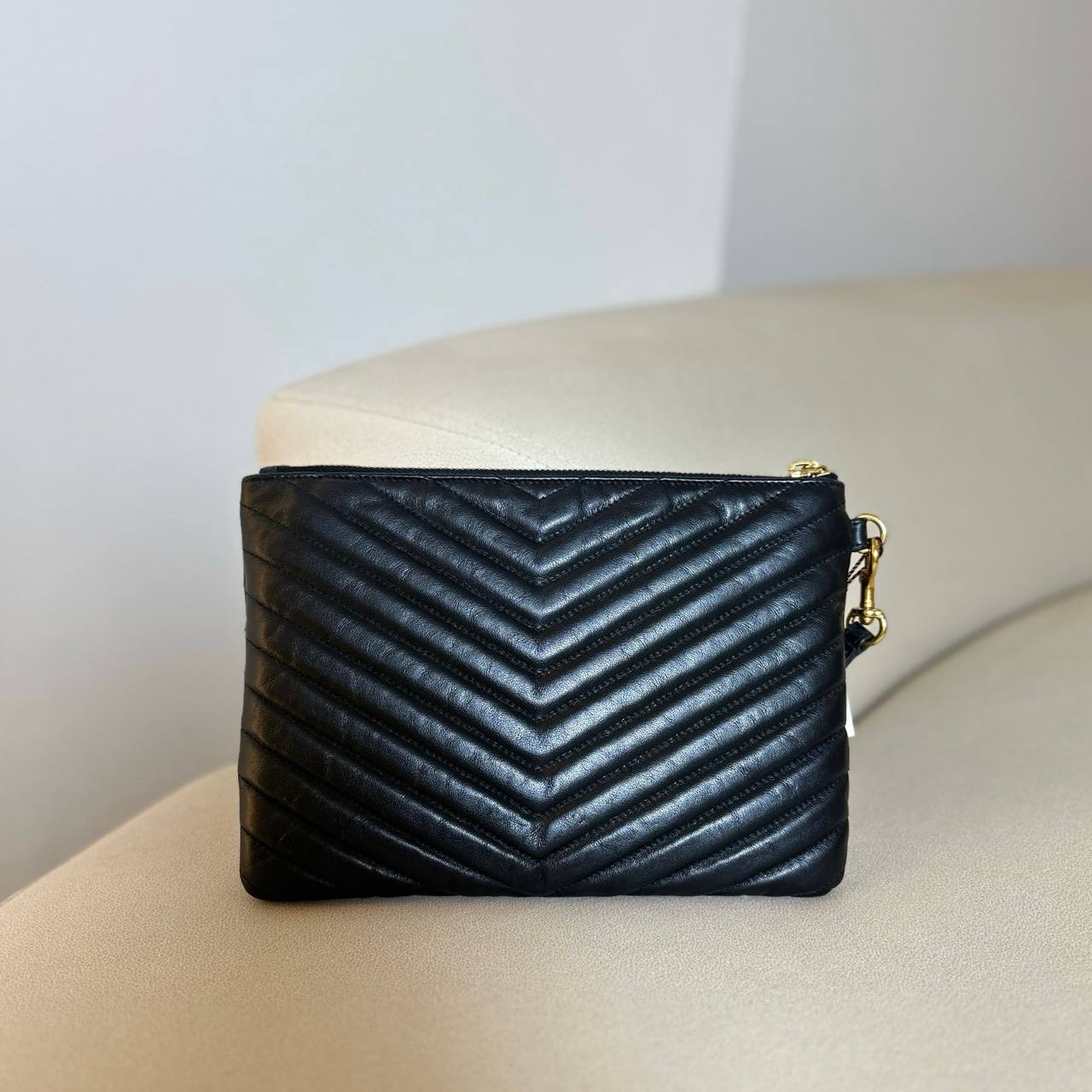 Saint Laurent Cassandre Matelasse Leather Pouch