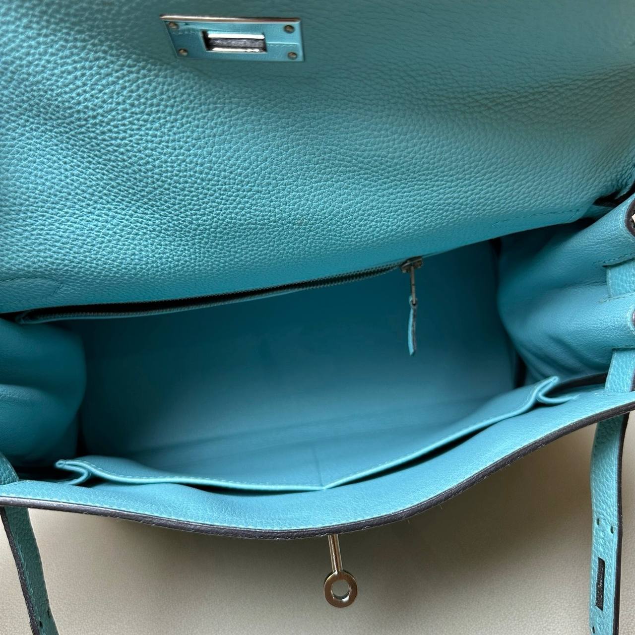 Hermès Kelly 28 Blue Atoll Togo Leather