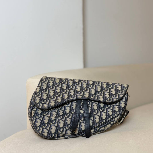 Dior Oblique Jacquard Saddle Bag